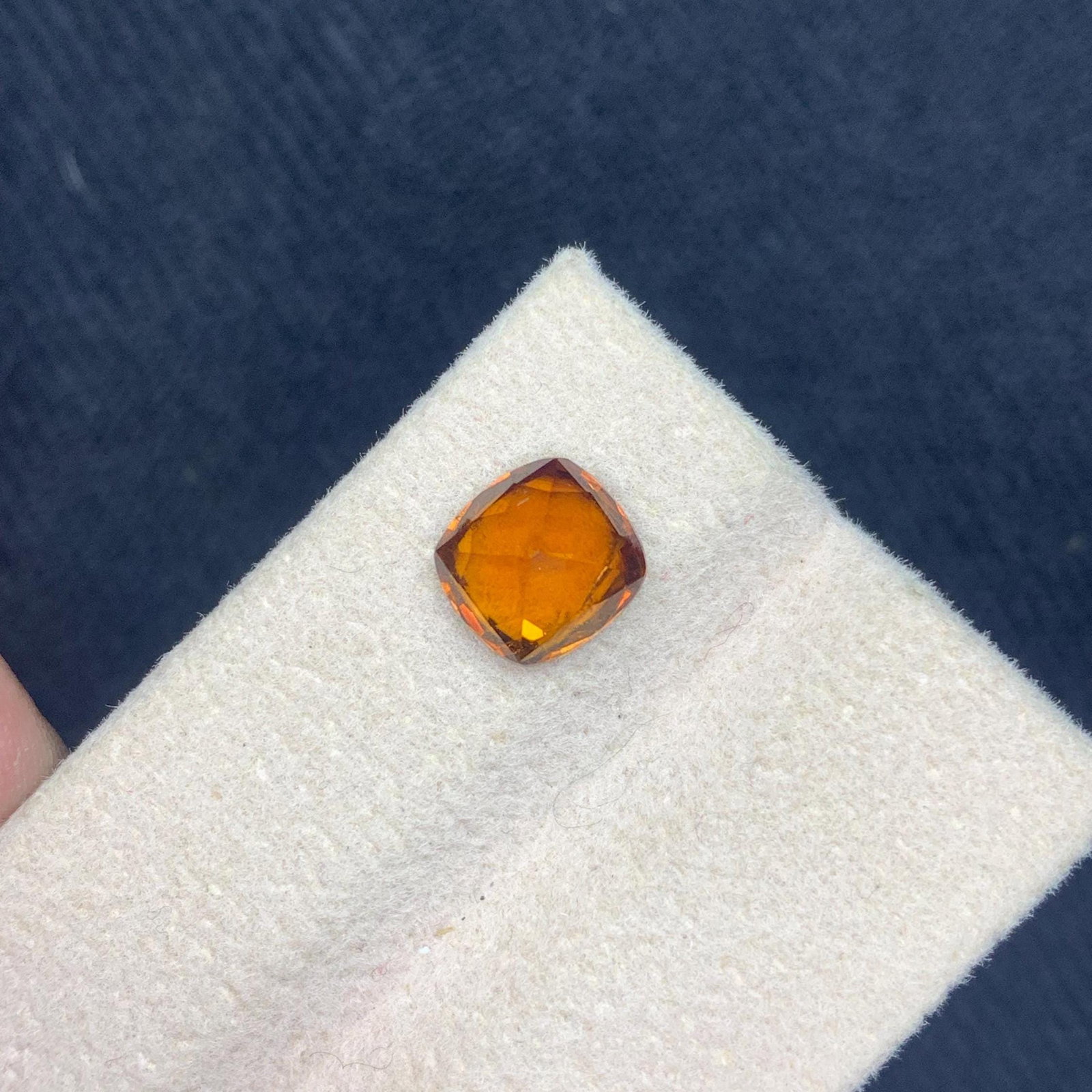 Honey Brown Bastnasite Gemstone: 3.52 Carat Cushion Cut - 7