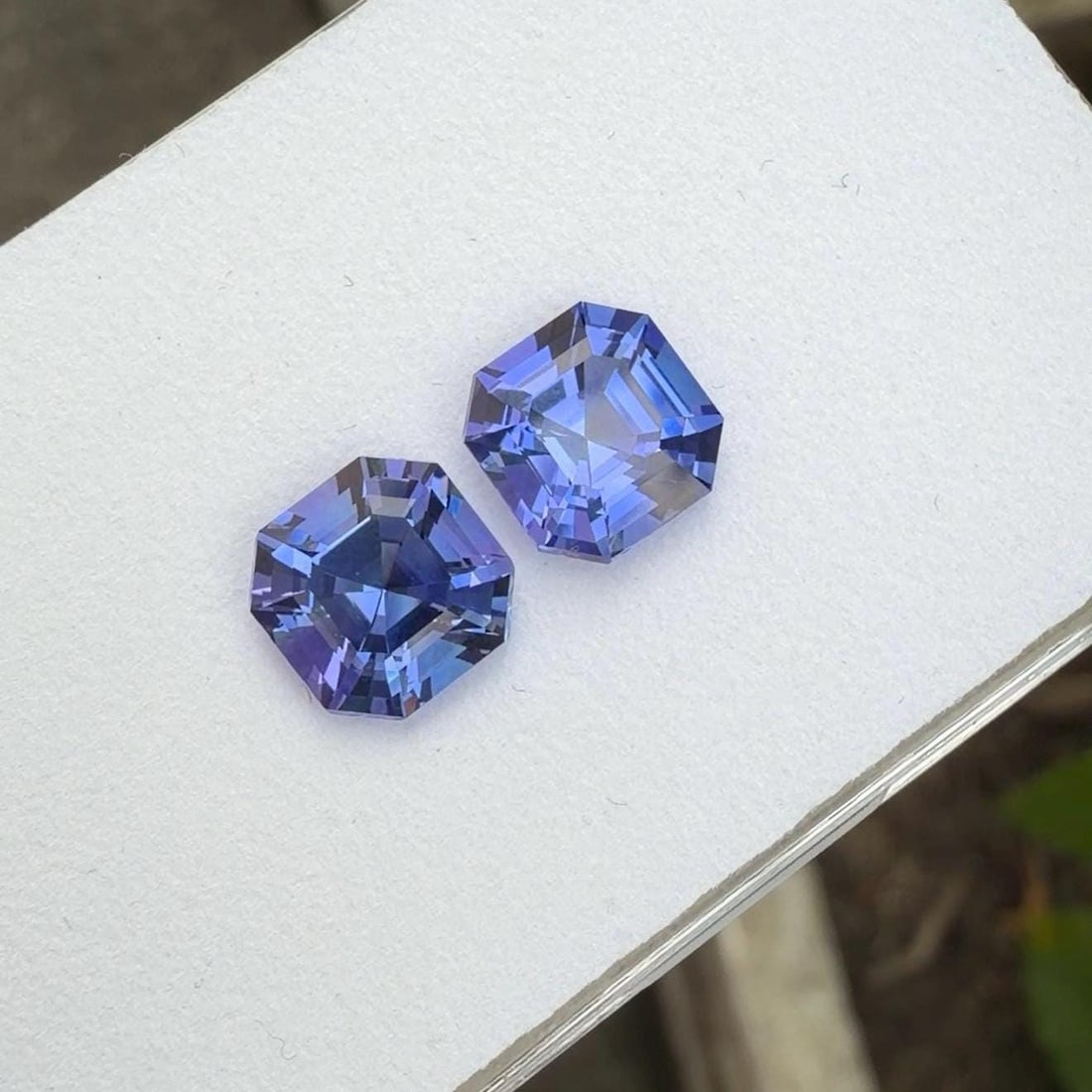 Blue Tanzanite Gemstone Pair, Ashcer Cut , 5.18 CT - 3