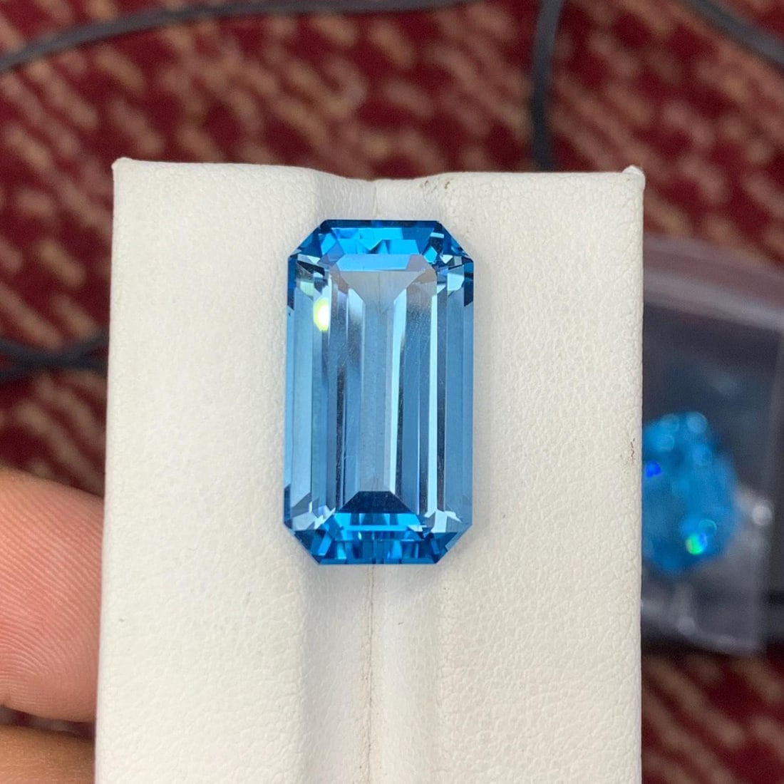 Emerald Cut Swiss Blue Topaz Gemstone: 20.80 Carat December Birthstone - 2