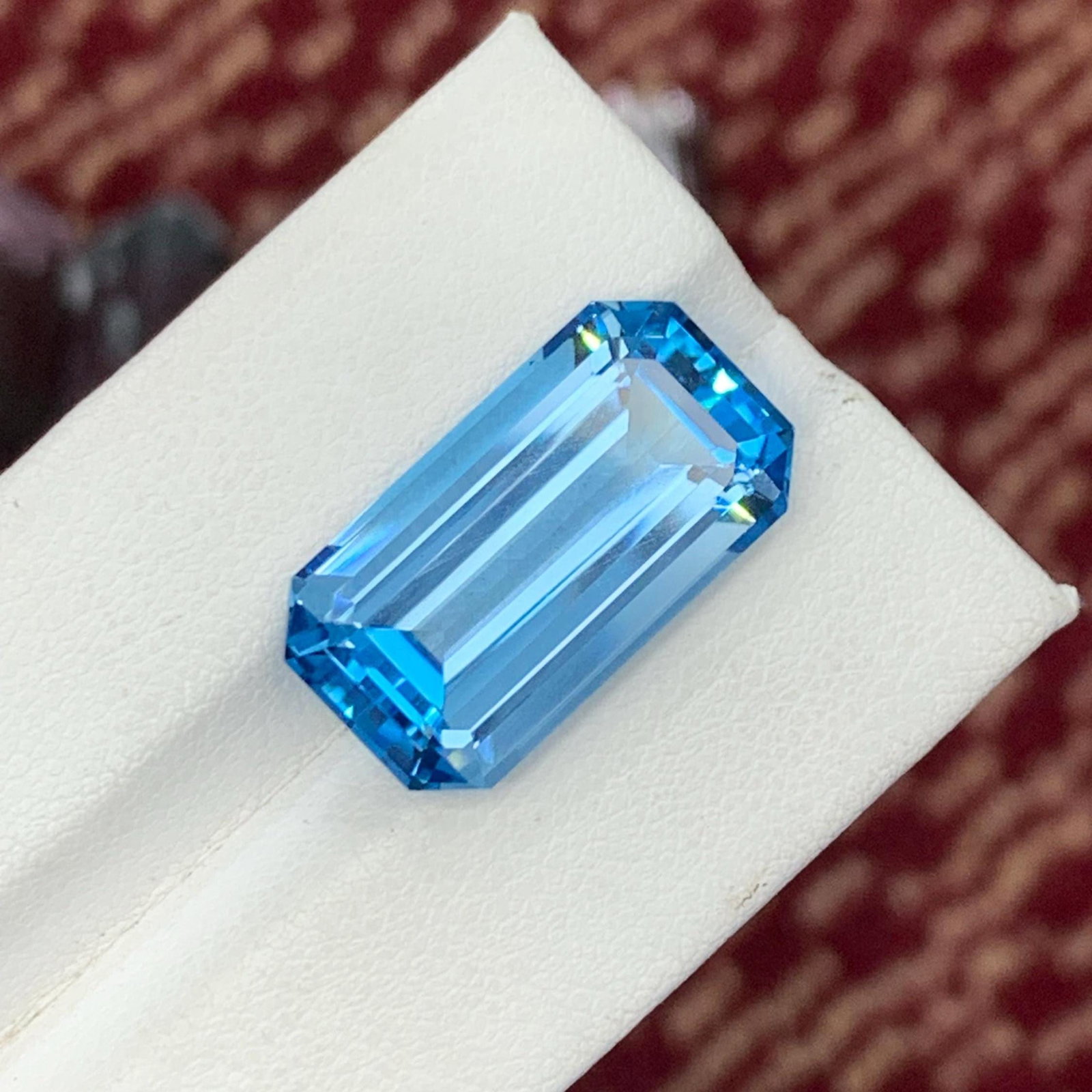 Emerald Cut Swiss Blue Topaz Gemstone: 20.80 Carat December Birthstone - 3