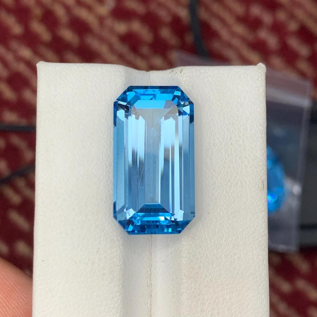 Emerald Cut Swiss Blue Topaz Gemstone: 20.80 Carat December Birthstone - 4