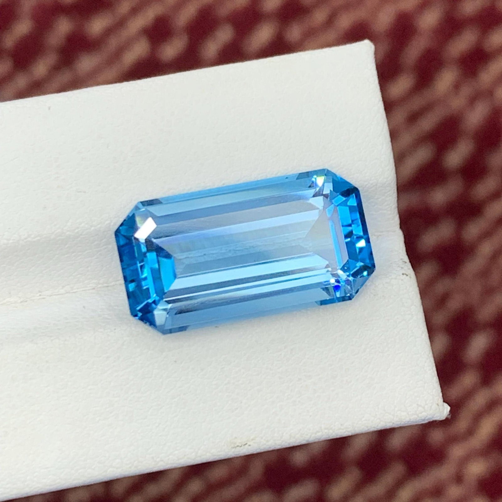 Emerald Cut Swiss Blue Topaz Gemstone: 20.80 Carat December Birthstone - 5
