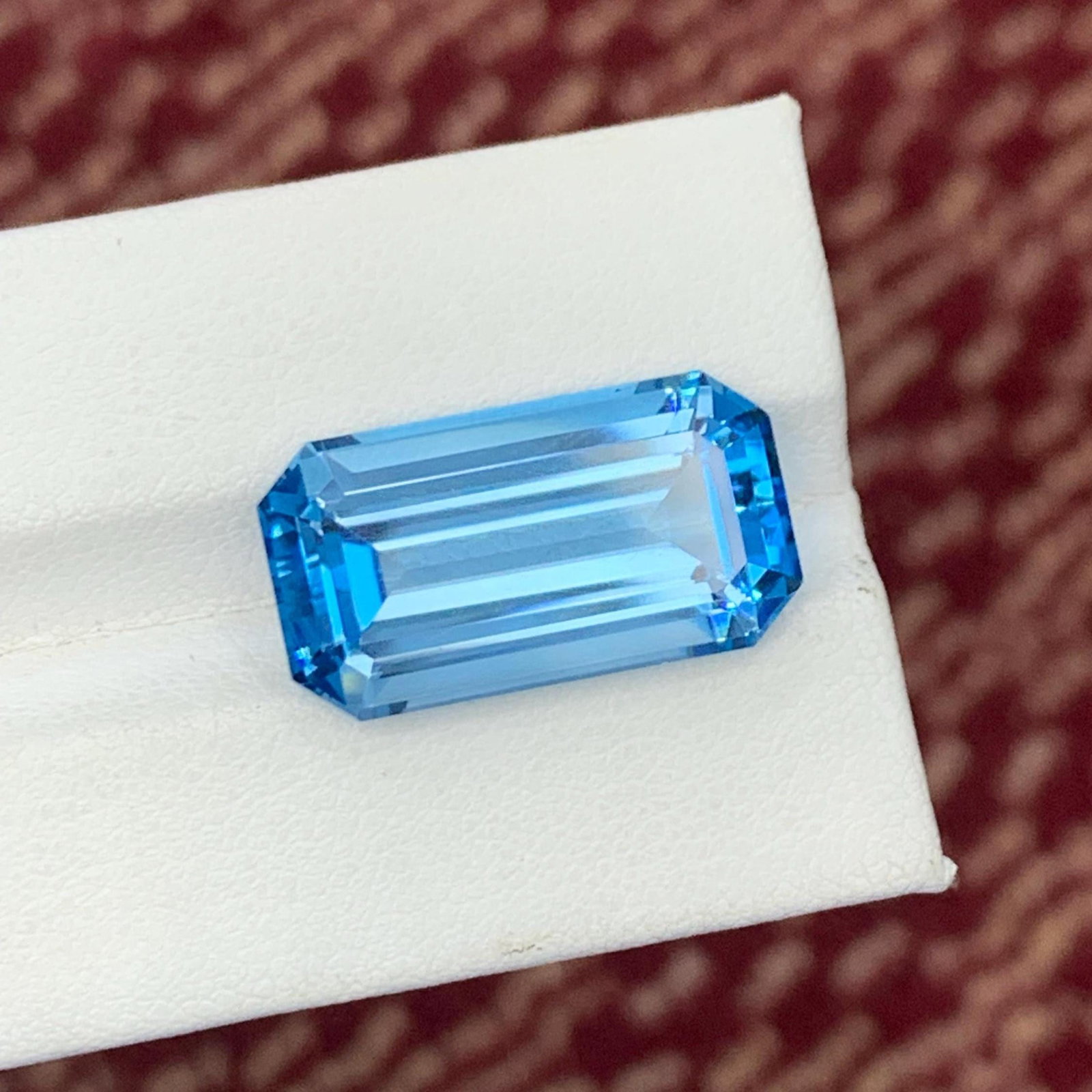 Emerald Cut Swiss Blue Topaz Gemstone: 20.80 Carat December Birthstone - 7