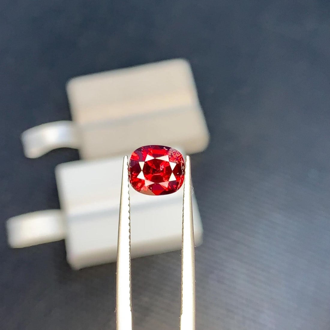 Natural Unheated Pigeon Blood Red Burma Spinel Cushion Cut Loose Gemstone, 1.71 Carat - 2