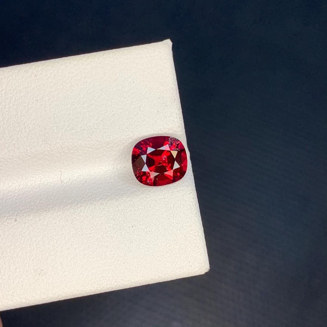 Natural Unheated Pigeon Blood Red Burma Spinel Cushion Cut Loose Gemstone, 1.71 Carat - 3