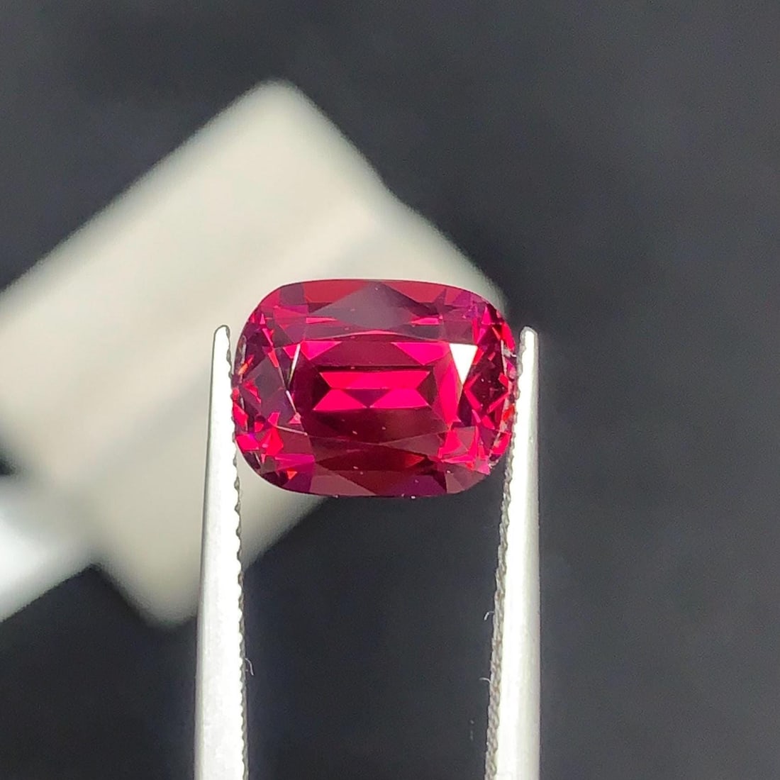 Natural Raspberry Pink Sparkly Garnet Cushion Cut Loose Gemstone From Tanzania, 5.70 Carat - 4