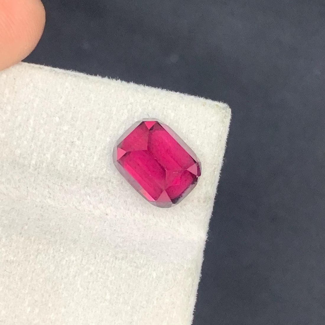 Natural Raspberry Pink Sparkly Garnet Cushion Cut Loose Gemstone From Tanzania, 5.70 Carat - 9