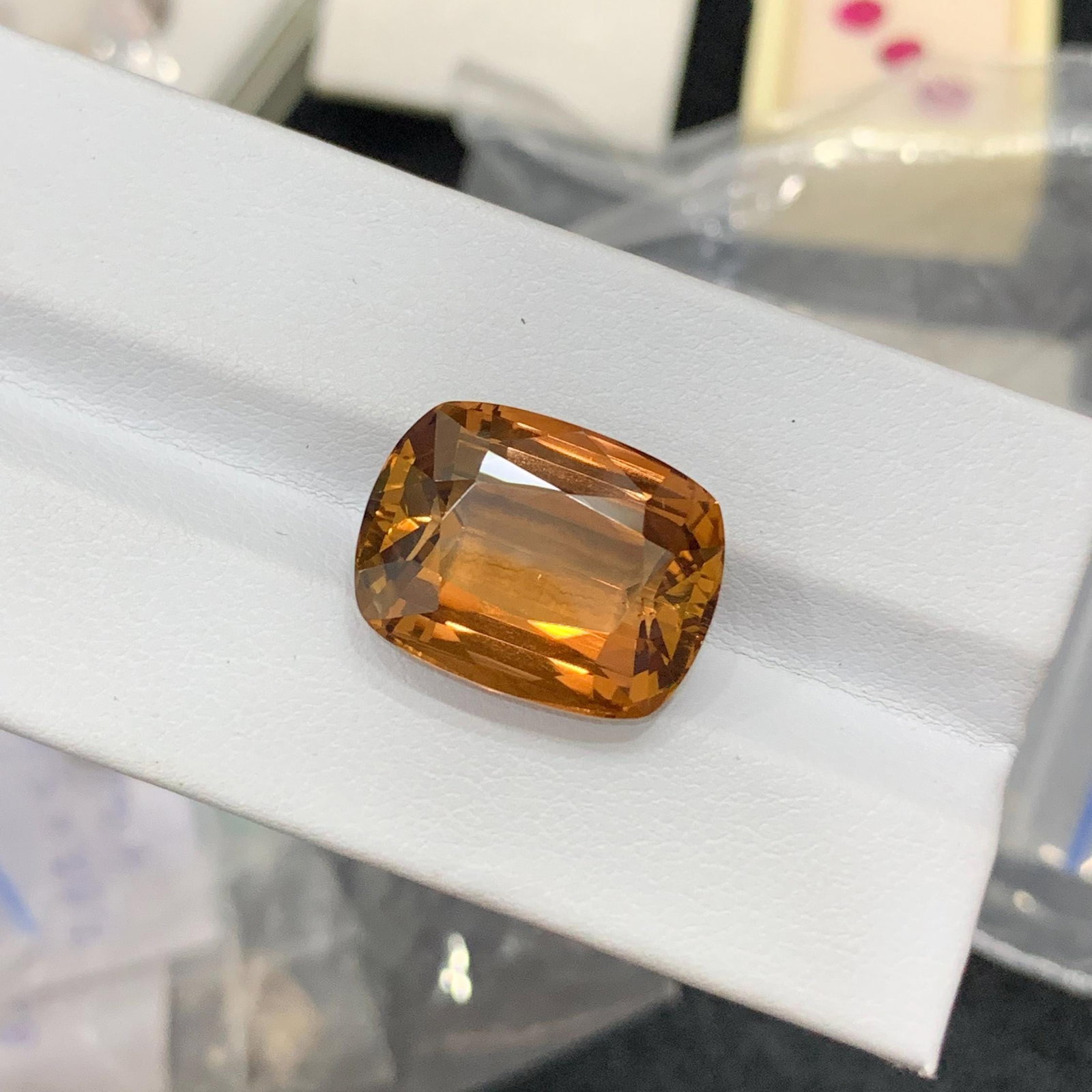Brown Topaz Gemstone: 21.20 Carat Long Cushion Cut, November Birthstone
