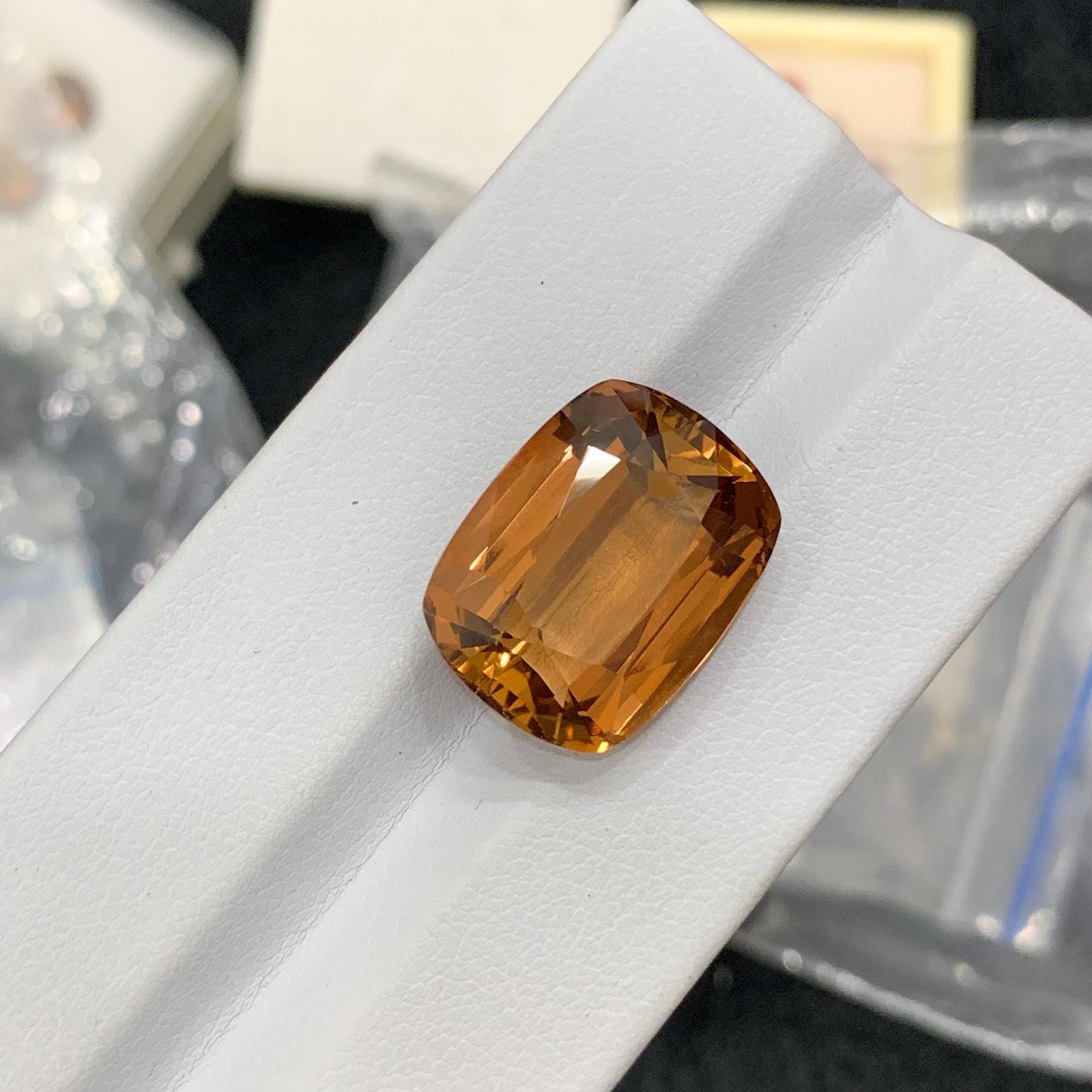 Brown Topaz Gemstone: 21.20 Carat Long Cushion Cut, November Birthstone - 4