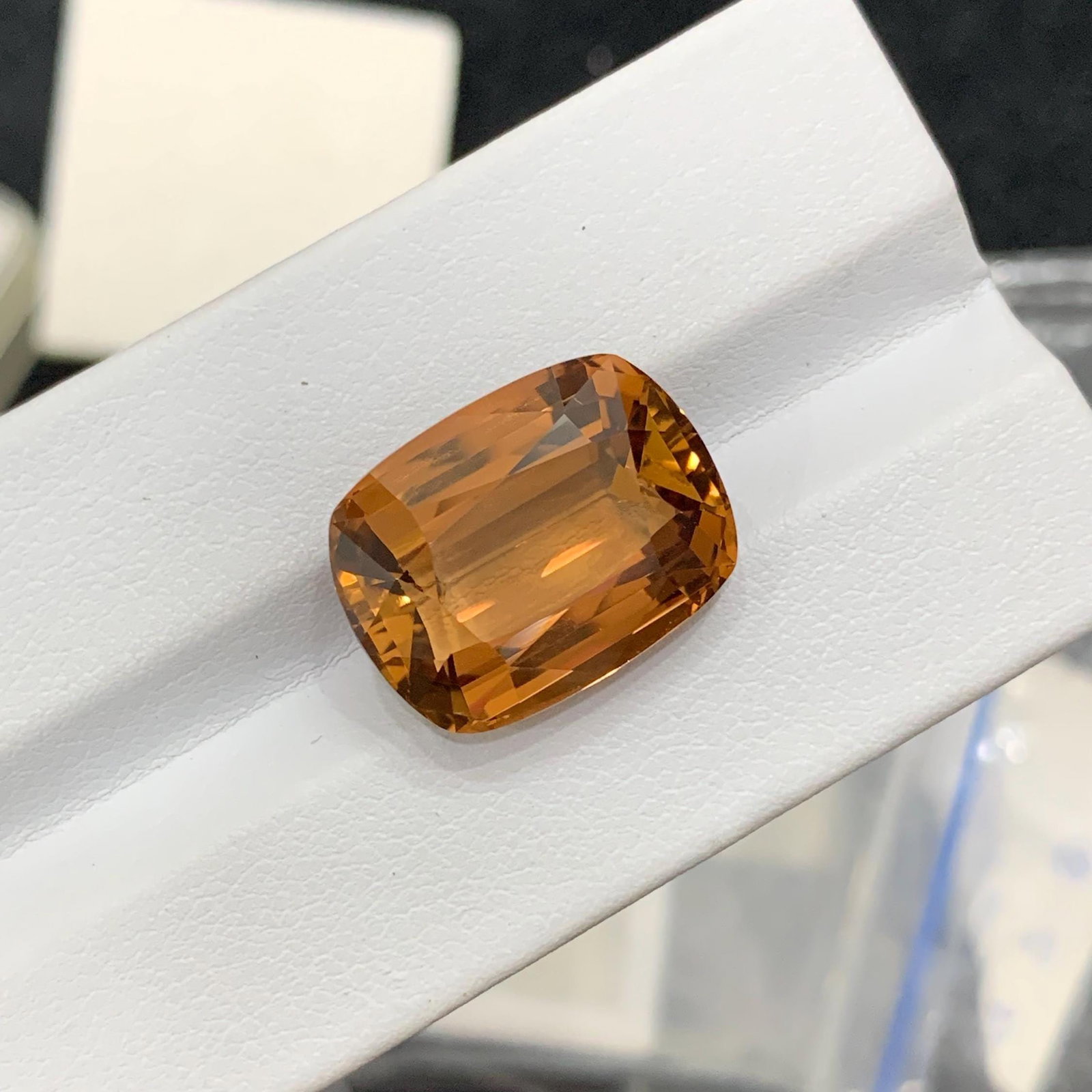 Brown Topaz Gemstone: 21.20 Carat Long Cushion Cut, November Birthstone - 7