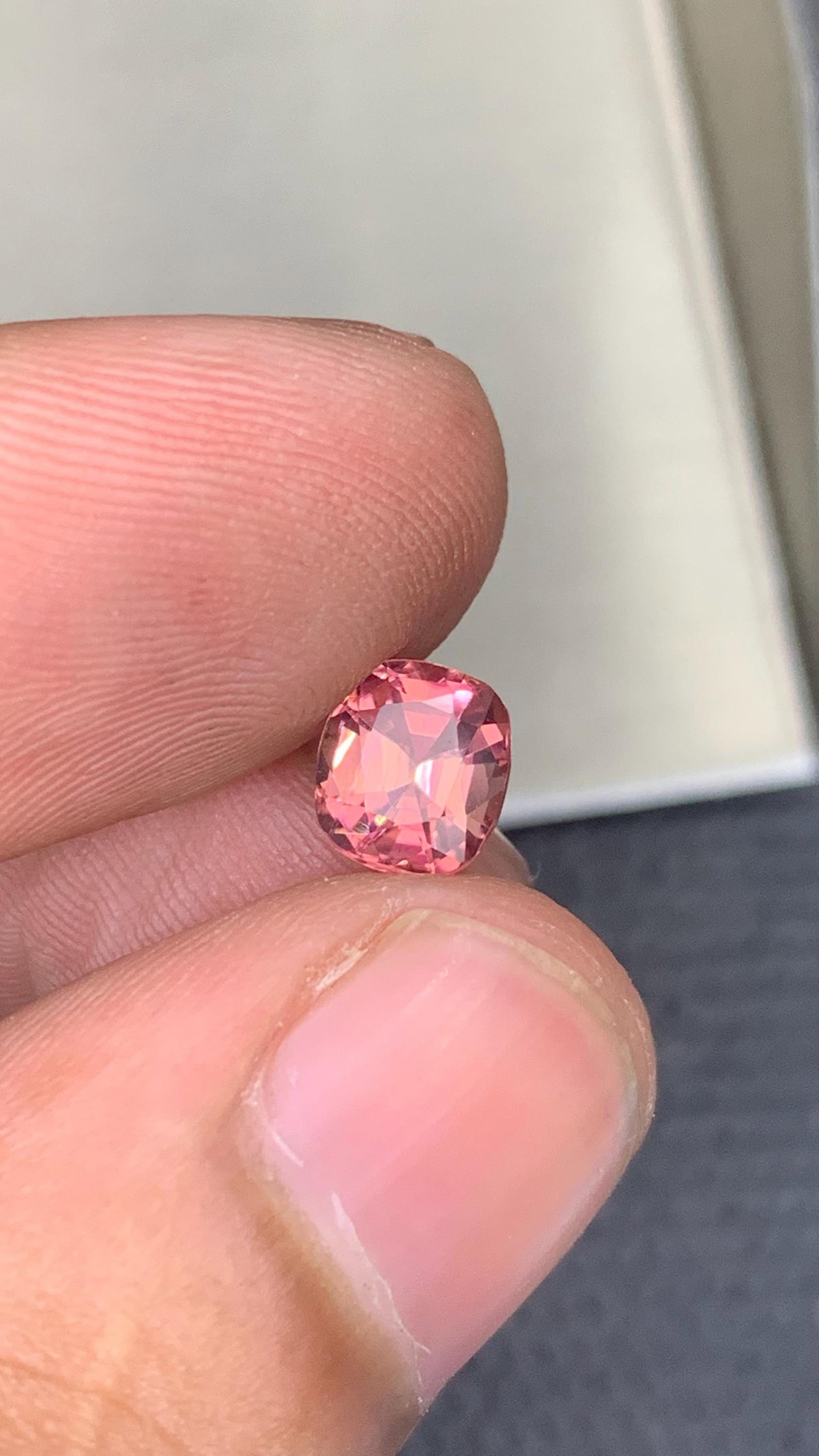 Soft Pink Tourmaline Gemstone: 1.10 CT Cushion Cut, Afghanistan Origin - 3