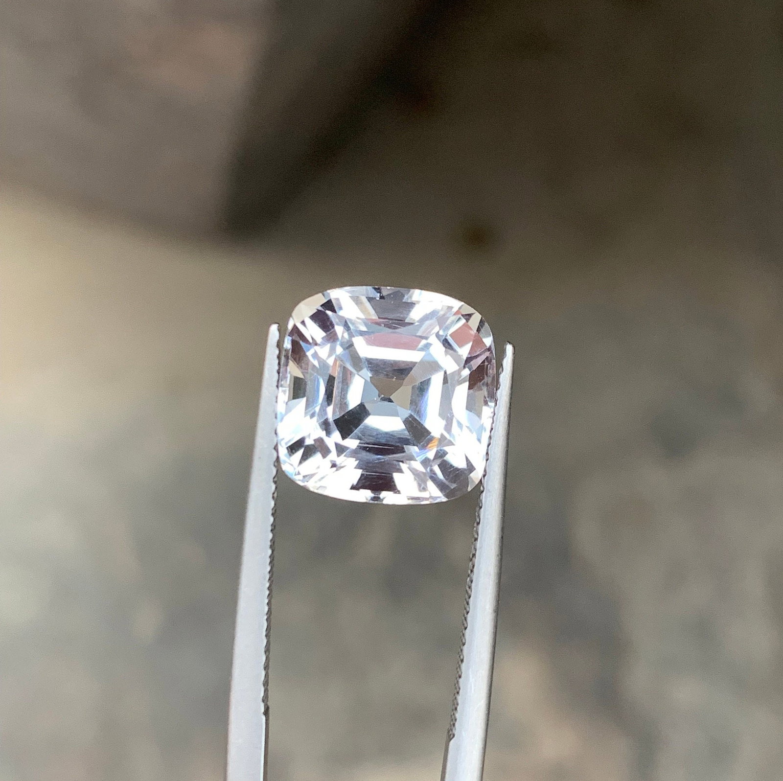 Natural 8.40 Carat Cushion Cut Pollucite Gemstone - Afghanistan - 2