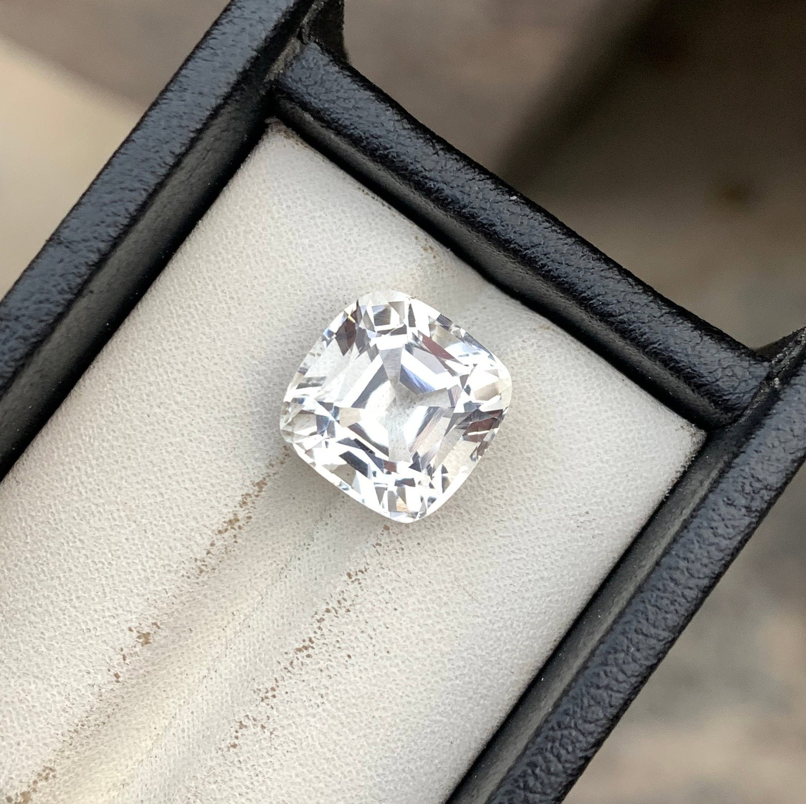 Natural 8.40 Carat Cushion Cut Pollucite Gemstone - Afghanistan - 3