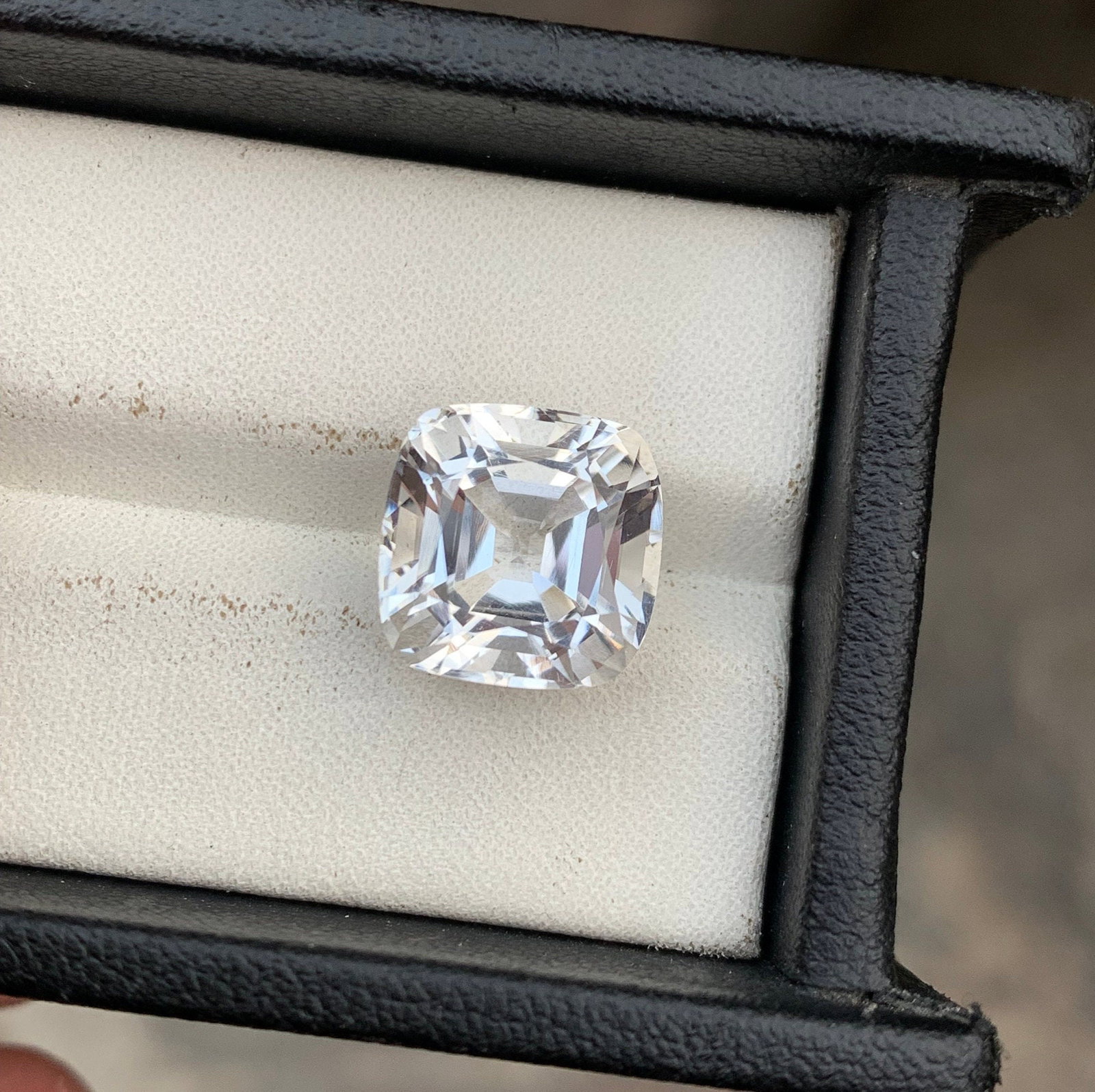 Natural 8.40 Carat Cushion Cut Pollucite Gemstone - Afghanistan - 4