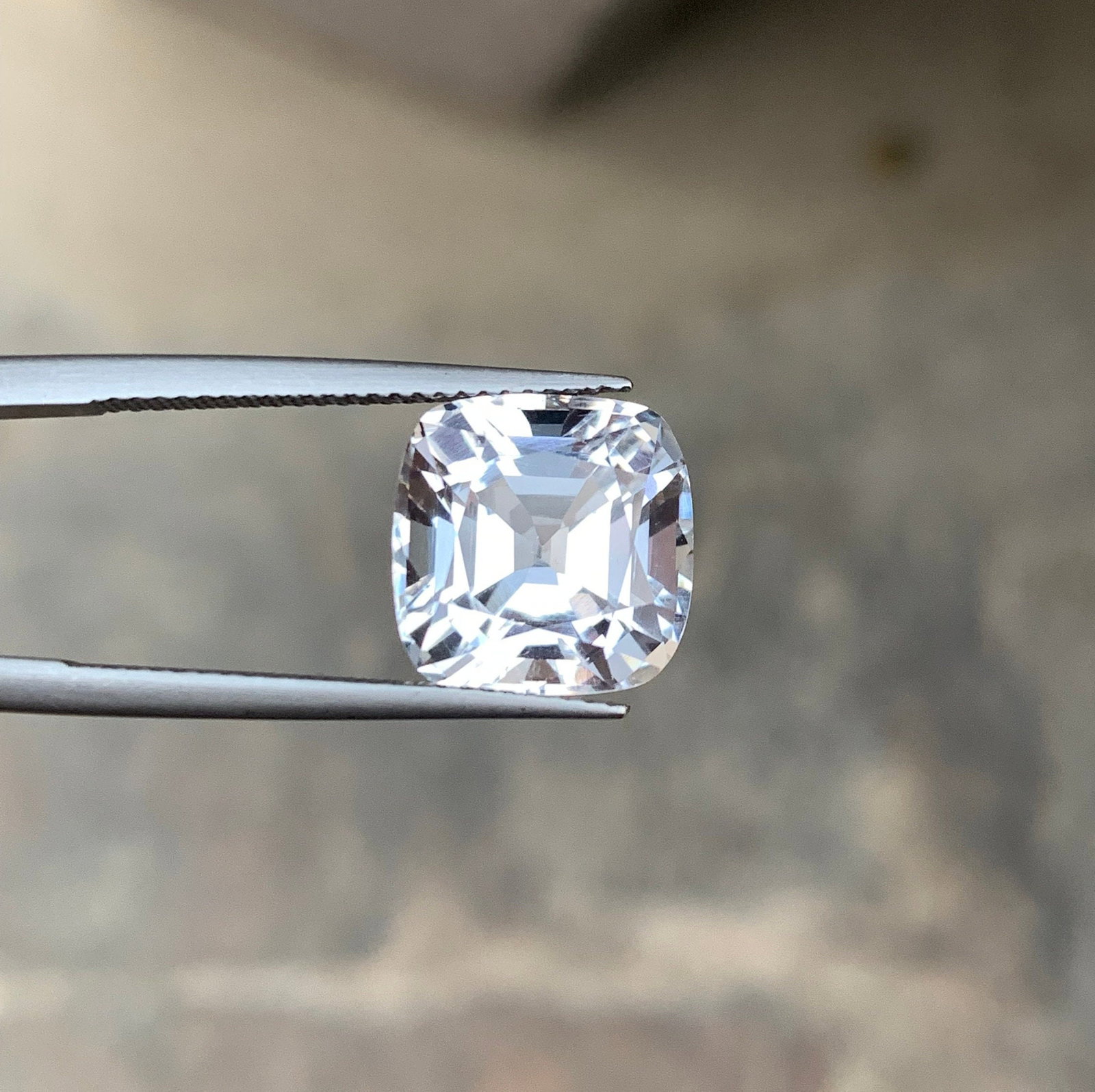 Natural 8.40 Carat Cushion Cut Pollucite Gemstone - Afghanistan - 5