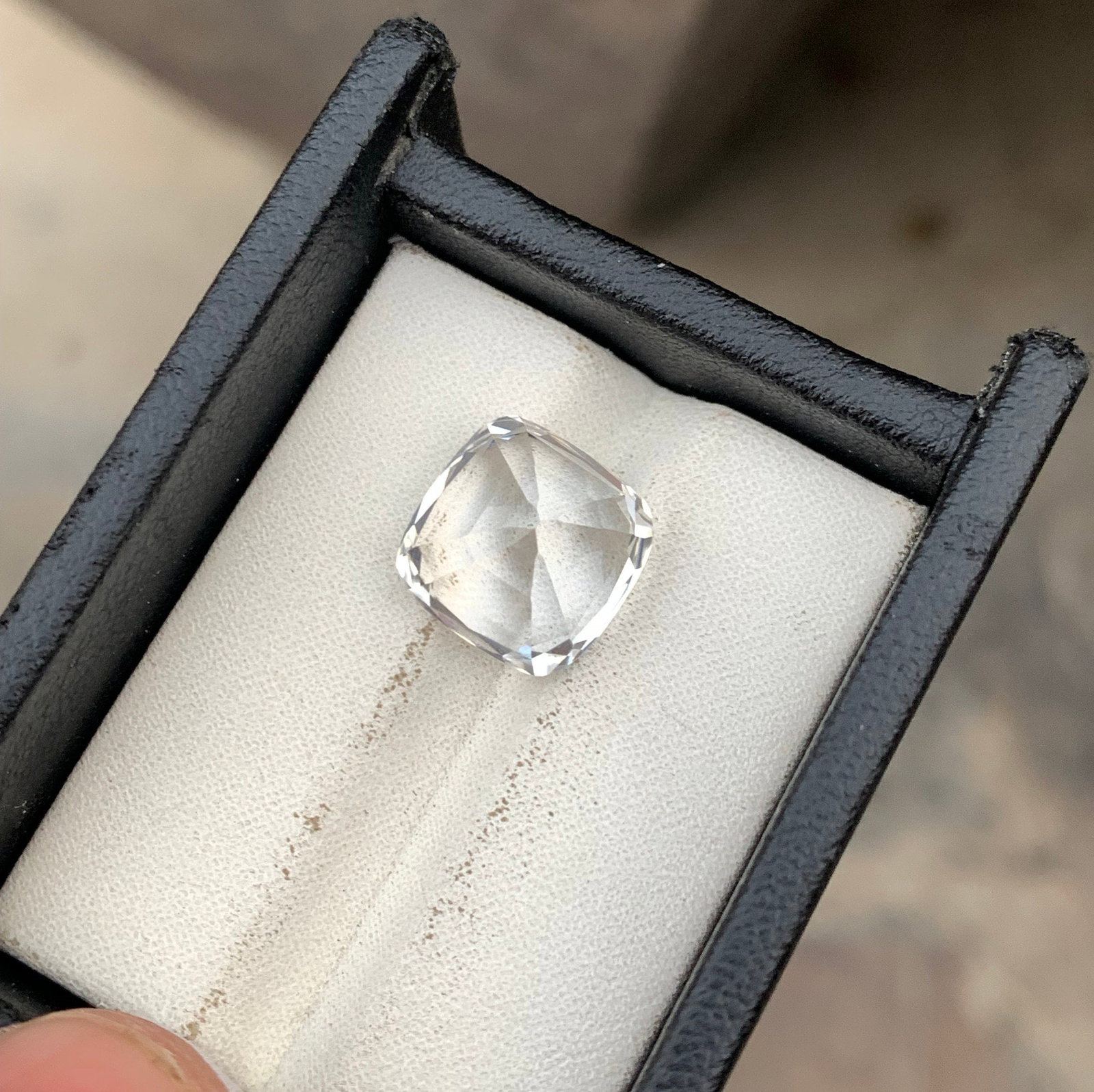 Natural 8.40 Carat Cushion Cut Pollucite Gemstone - Afghanistan - 6