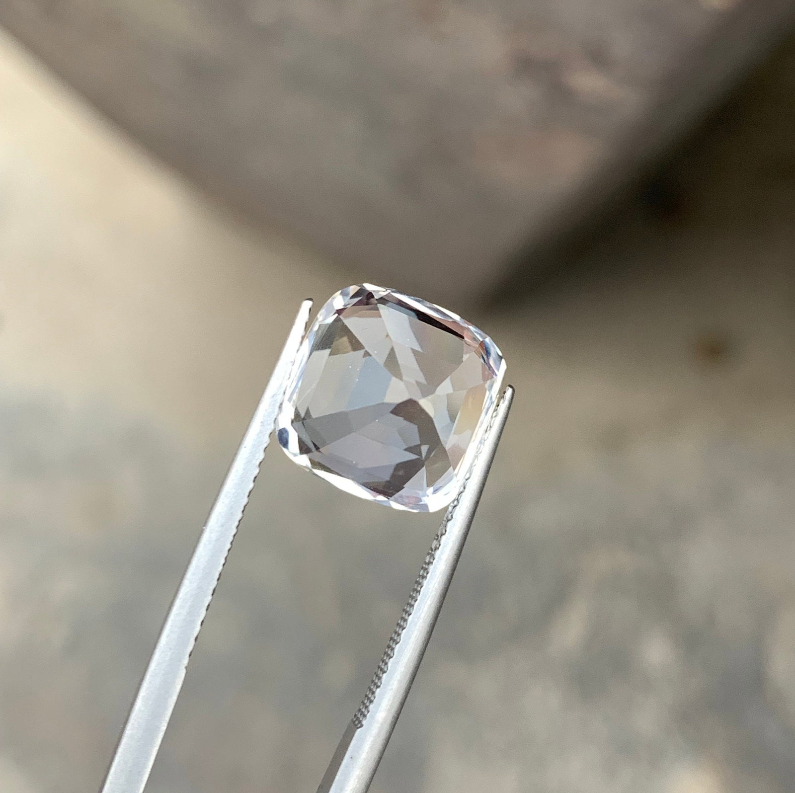 Natural 8.40 Carat Cushion Cut Pollucite Gemstone - Afghanistan - 7