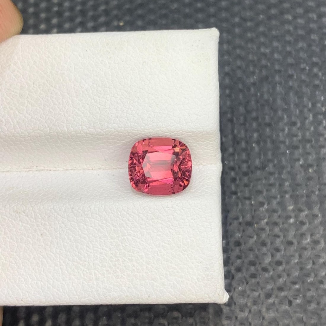 Hot Pink Tourmaline Gemstone Faceted Cushion CutFrom Afghanistan - 2.685 Carat - 2