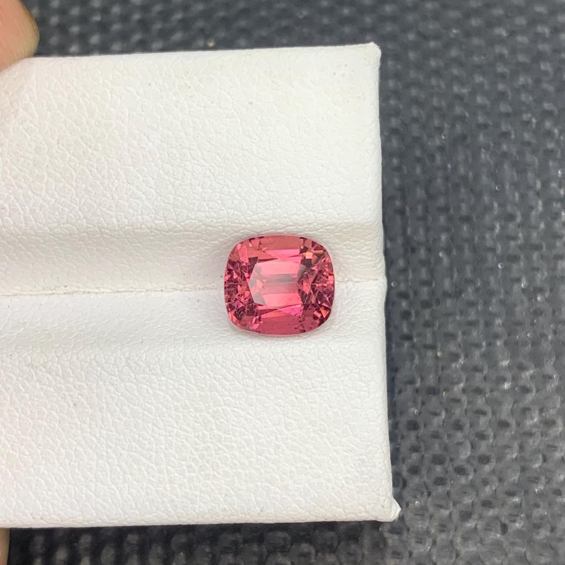 Hot Pink Tourmaline Gemstone Faceted Cushion CutFrom Afghanistan - 2.685 Carat - 3