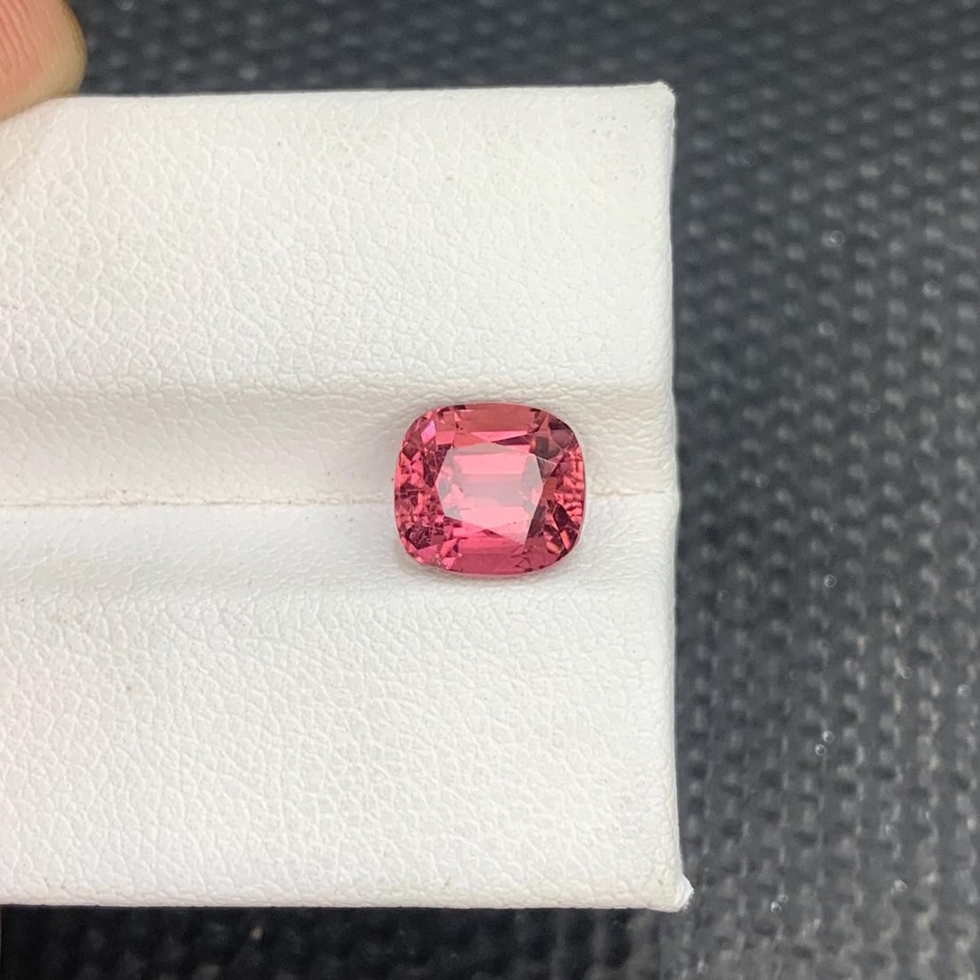 Hot Pink Tourmaline Gemstone Faceted Cushion CutFrom Afghanistan - 2.685 Carat - 5