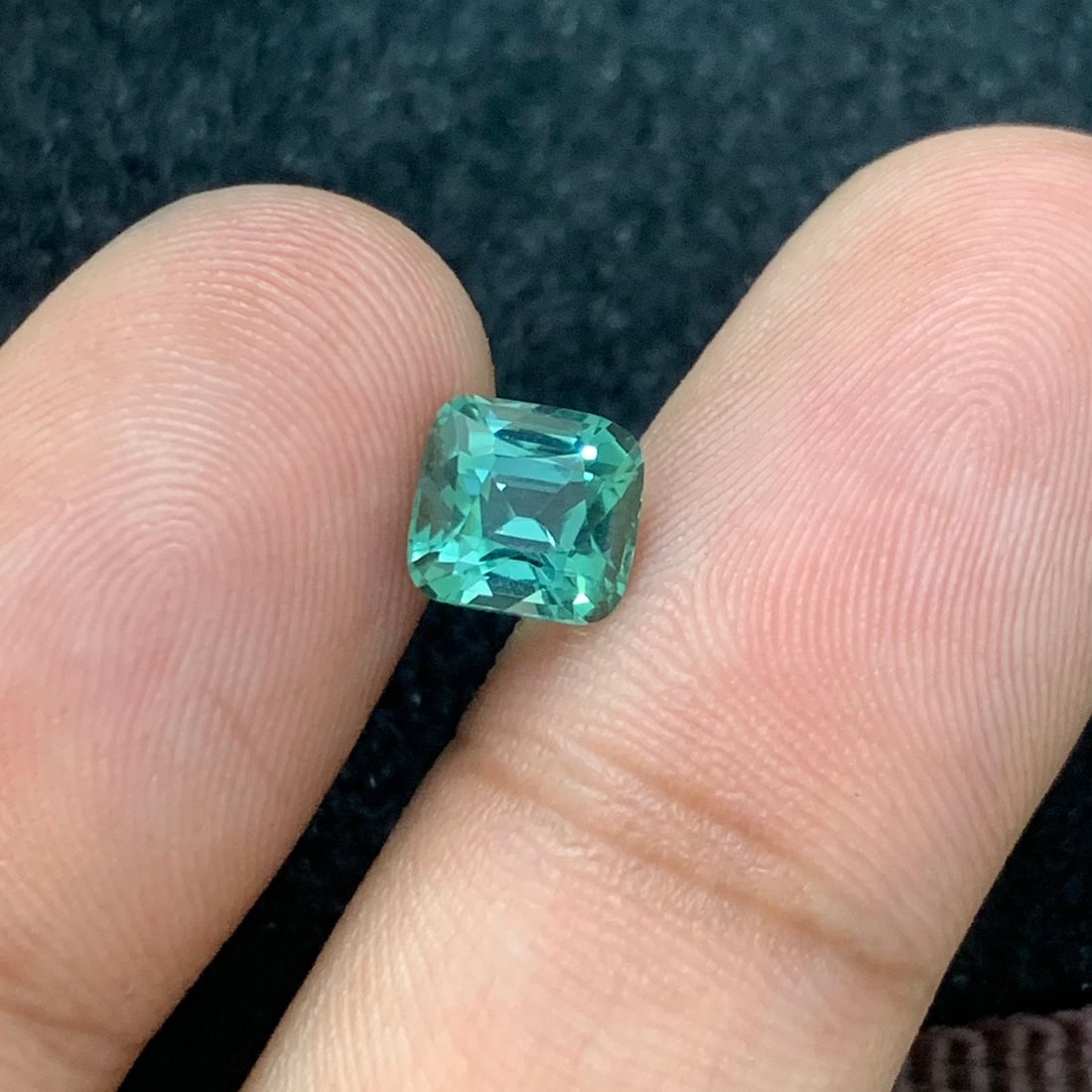 Seafoam Blue Tourmaline Gemstone: 1.70 Carat Cushion Cut Stone: Title:Seafoam Blue Tourmaline Gemstone: 1.70 Carat Cushion Cut StoneDescription:Materials: Gemstone: Tourmaline Carat weight: 1.70 Tourmaline Details: • Weight : 1.70 carat • Dimension