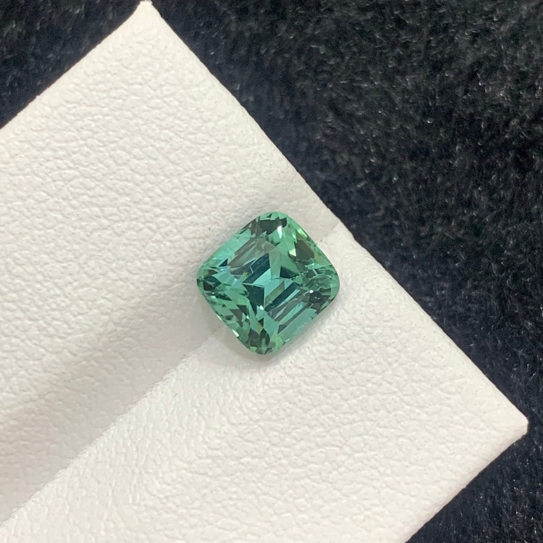 Seafoam Blue Tourmaline Gemstone: 1.70 Carat Cushion Cut Stone - 2