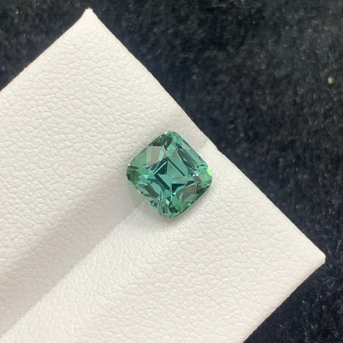 Seafoam Blue Tourmaline Gemstone: 1.70 Carat Cushion Cut Stone - 4