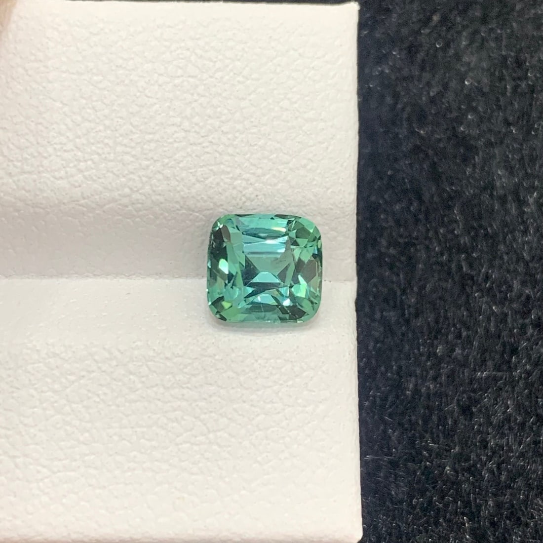 Seafoam Blue Tourmaline Gemstone: 1.70 Carat Cushion Cut Stone - 5