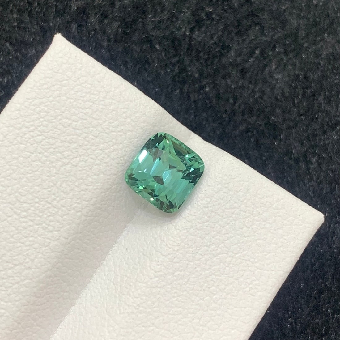 Seafoam Blue Tourmaline Gemstone: 1.70 Carat Cushion Cut Stone - 6