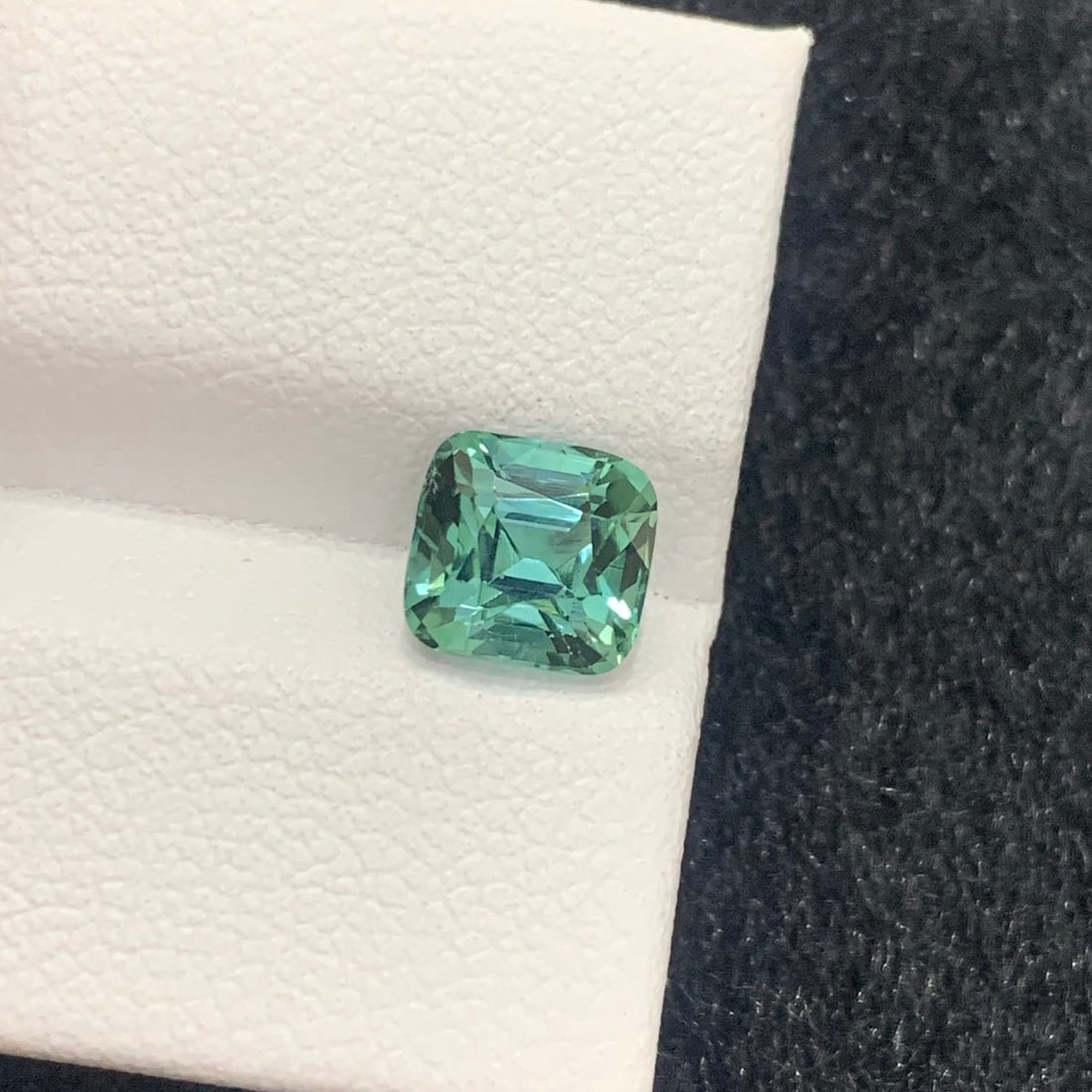 Seafoam Blue Tourmaline Gemstone: 1.70 Carat Cushion Cut Stone - 7