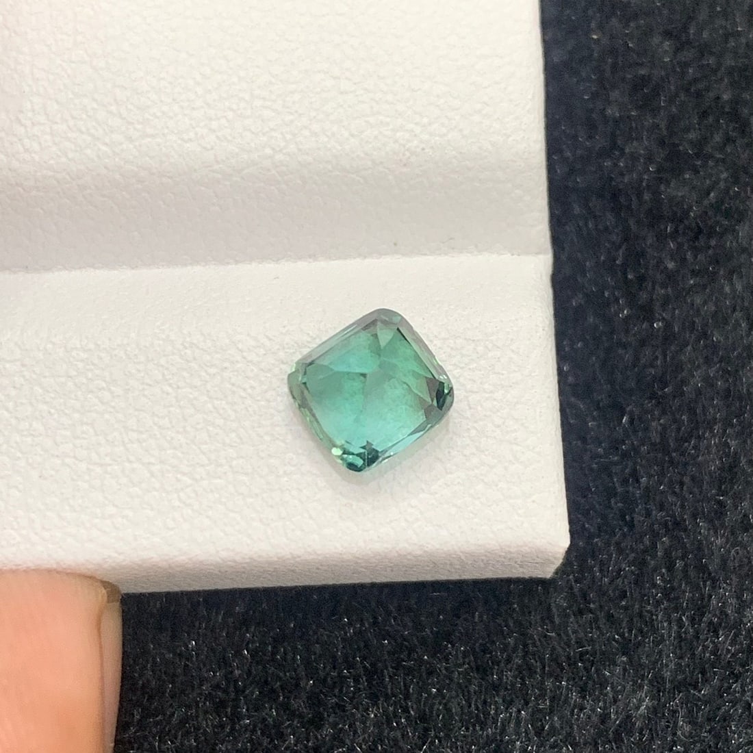 Seafoam Blue Tourmaline Gemstone: 1.70 Carat Cushion Cut Stone - 8