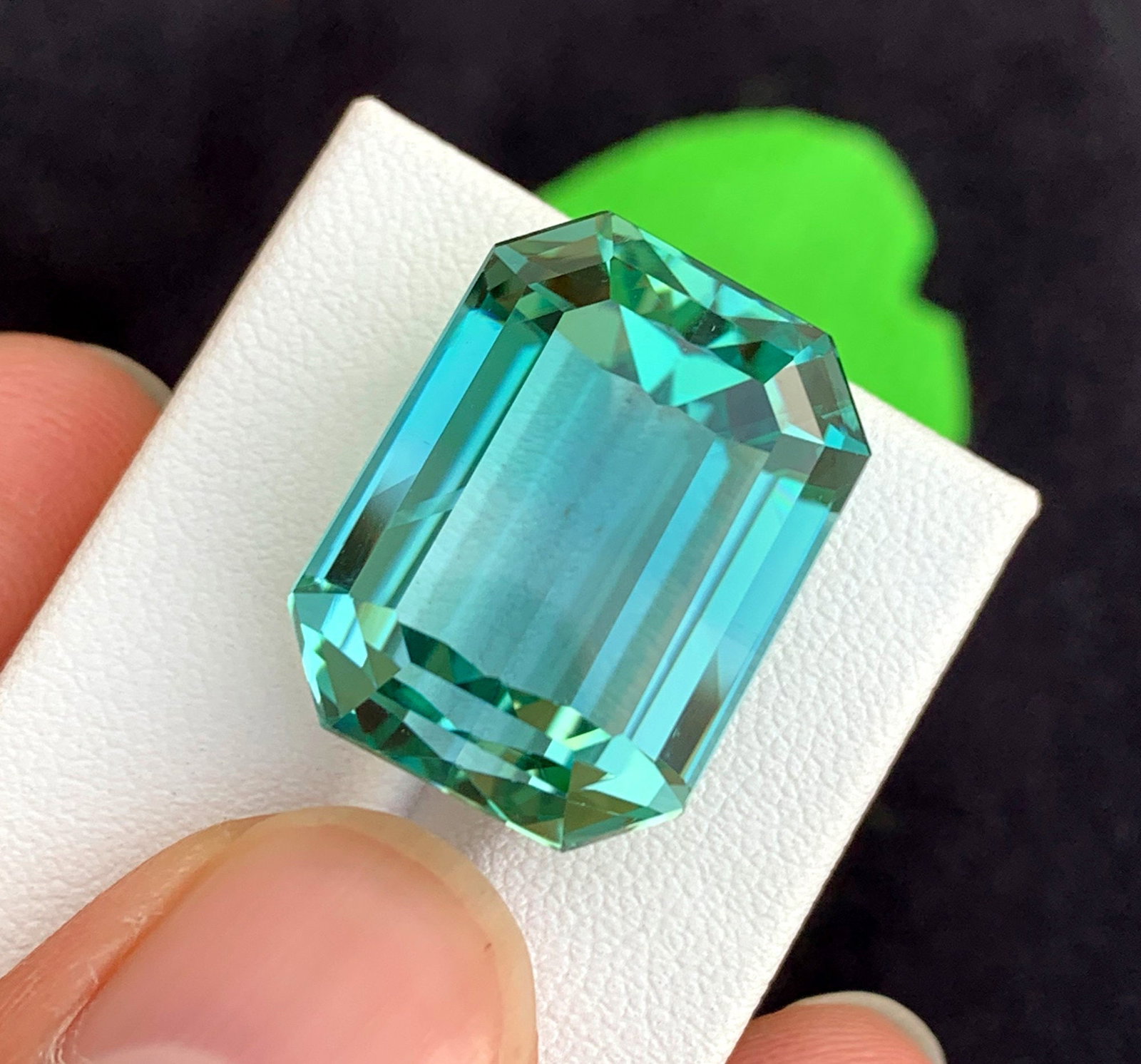 Green Kunzite Gemstone: 44.15 Carat Octagon Cut November Birthstone (1 of 4)