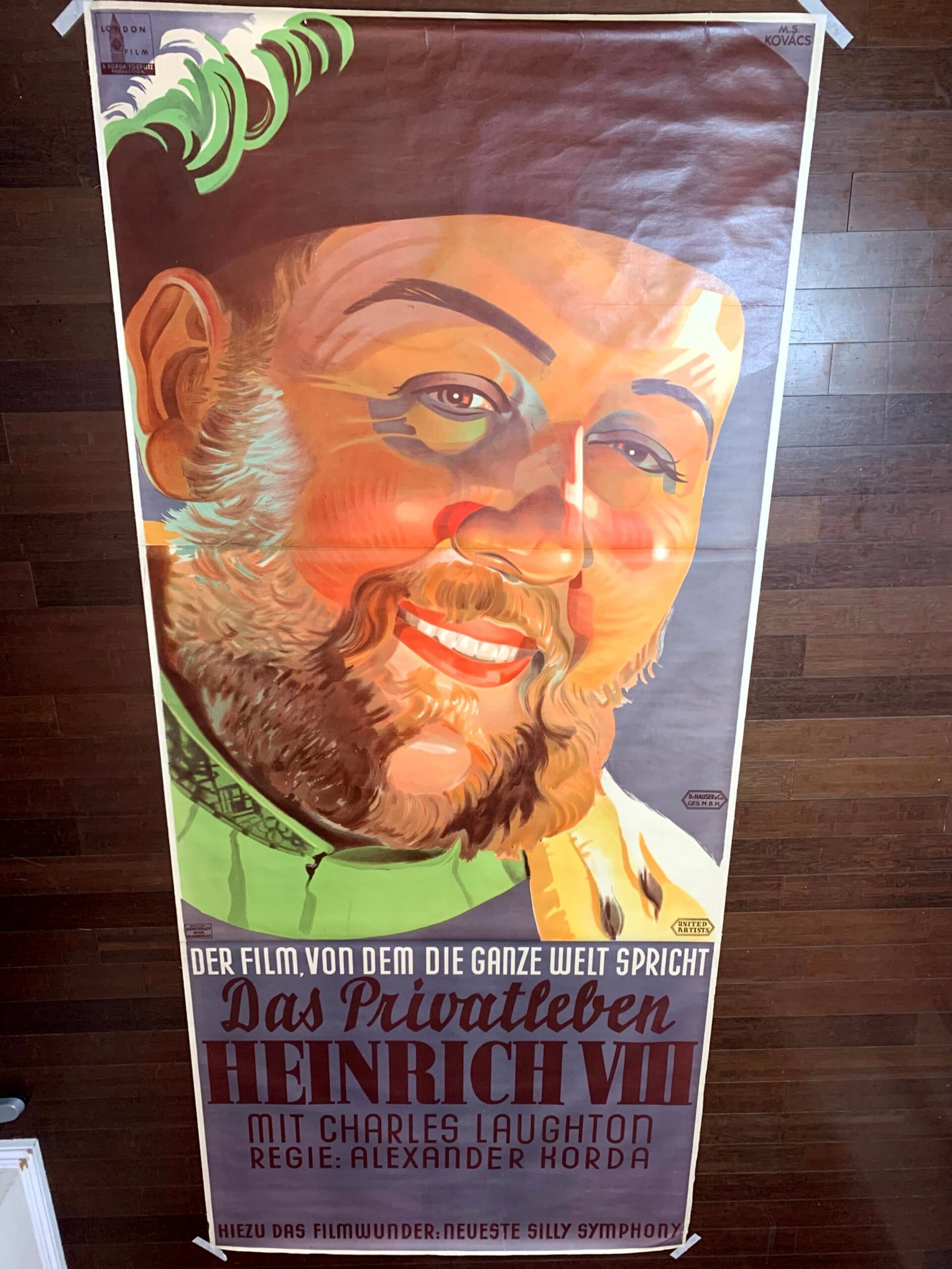 The Private Life Of Henry VIII - Art By Margite Kováts (1933) 49.2x108.2 Austrian Movie Poster (1 of 10)