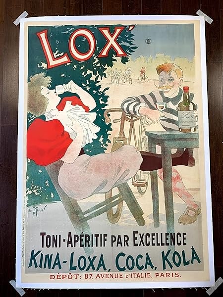 Lox Toni-Apertif - Art By Famed Artist Georges Meunier (1895) 33.75x48.375 French Chromolithograph - 3