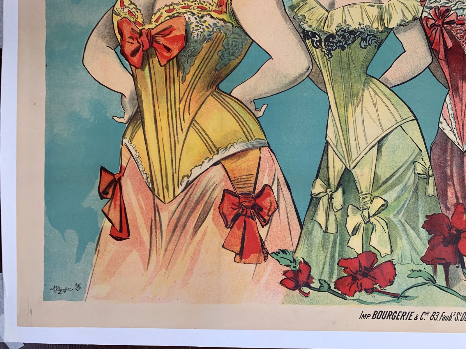 Corsets Baleinine Incassables - Art by Alfred Choubrac (1890's) 37x50.75 French Advertising Poster - 3
