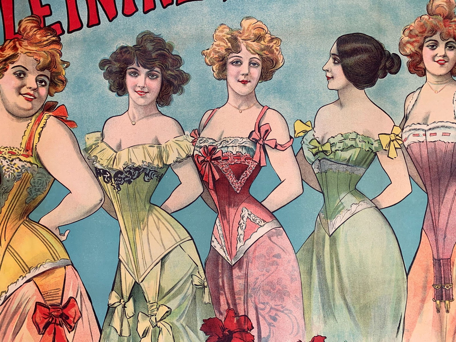 Corsets Baleinine Incassables - Art by Alfred Choubrac (1890's) 37x50.75 French Advertising Poster - 6