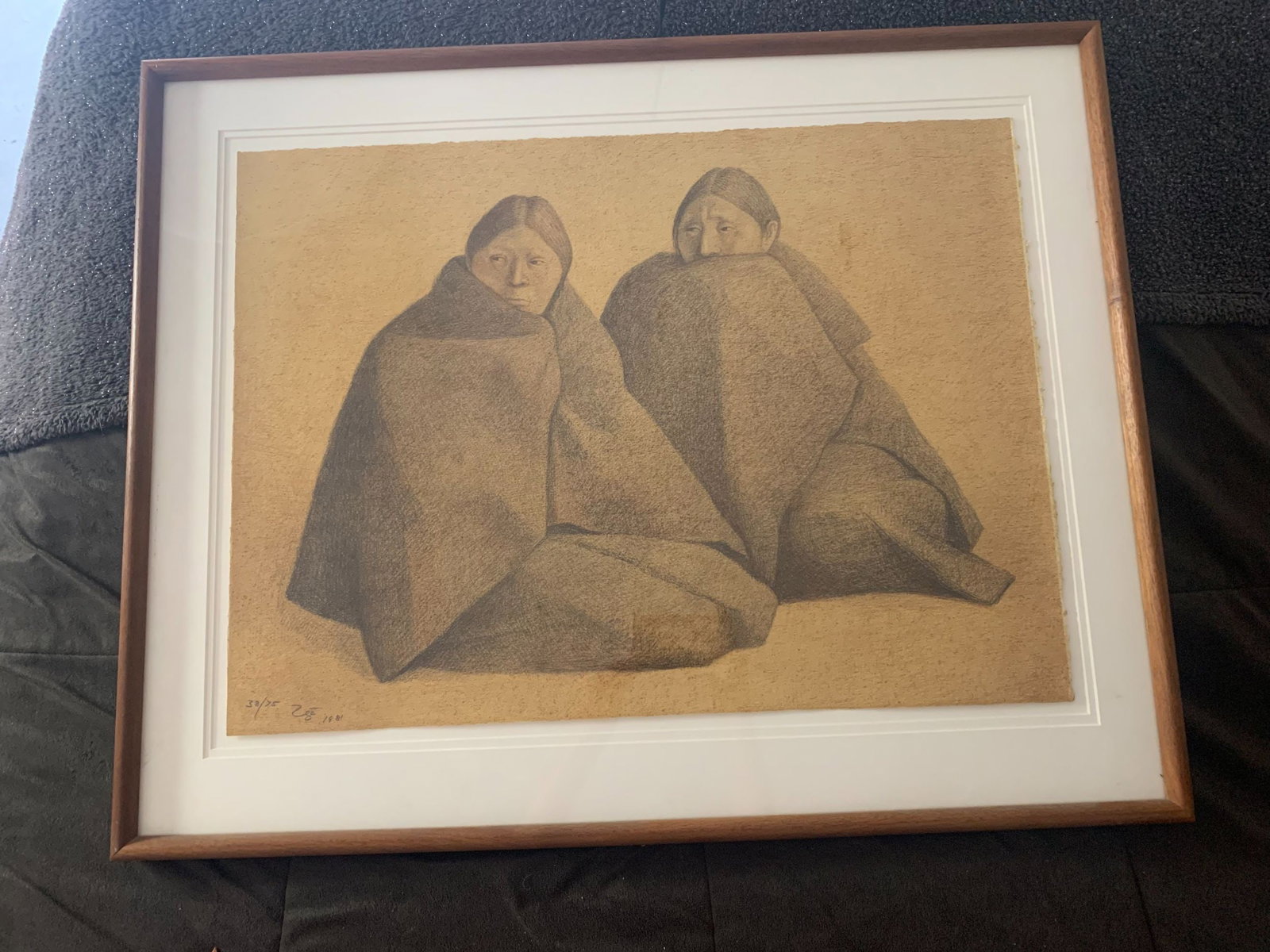 Chamulas Rojo - Art by Francisco Zuniga (1981) 22x30 #38/75 Original Signed Lithograph Framed (1 of 4)