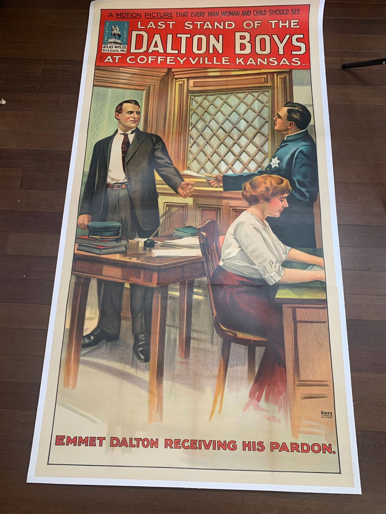 Last Stand of the Dalton Gang (1912) US Three Sheet Movie Poster LB (1 of 5)