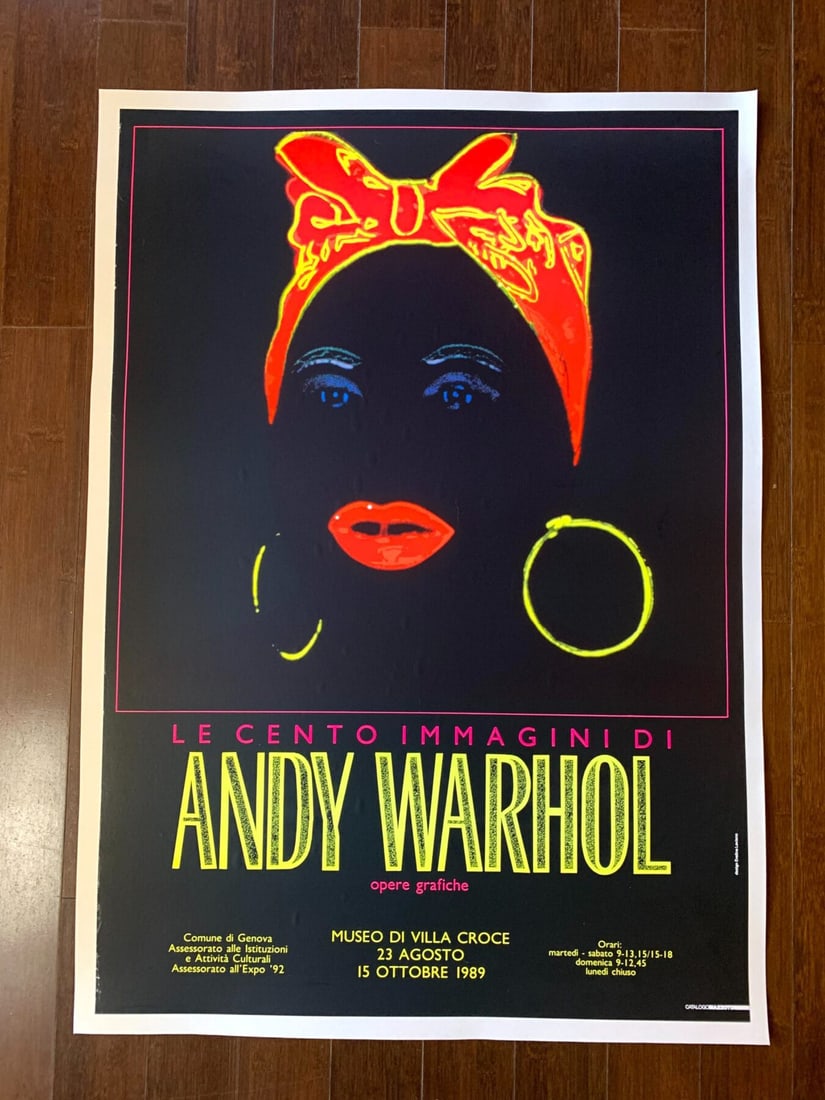 Andy Warhol - Le Cento Immagini De (1989) 27.75x39 Italian Exhibition Poster LB (1 of 4)