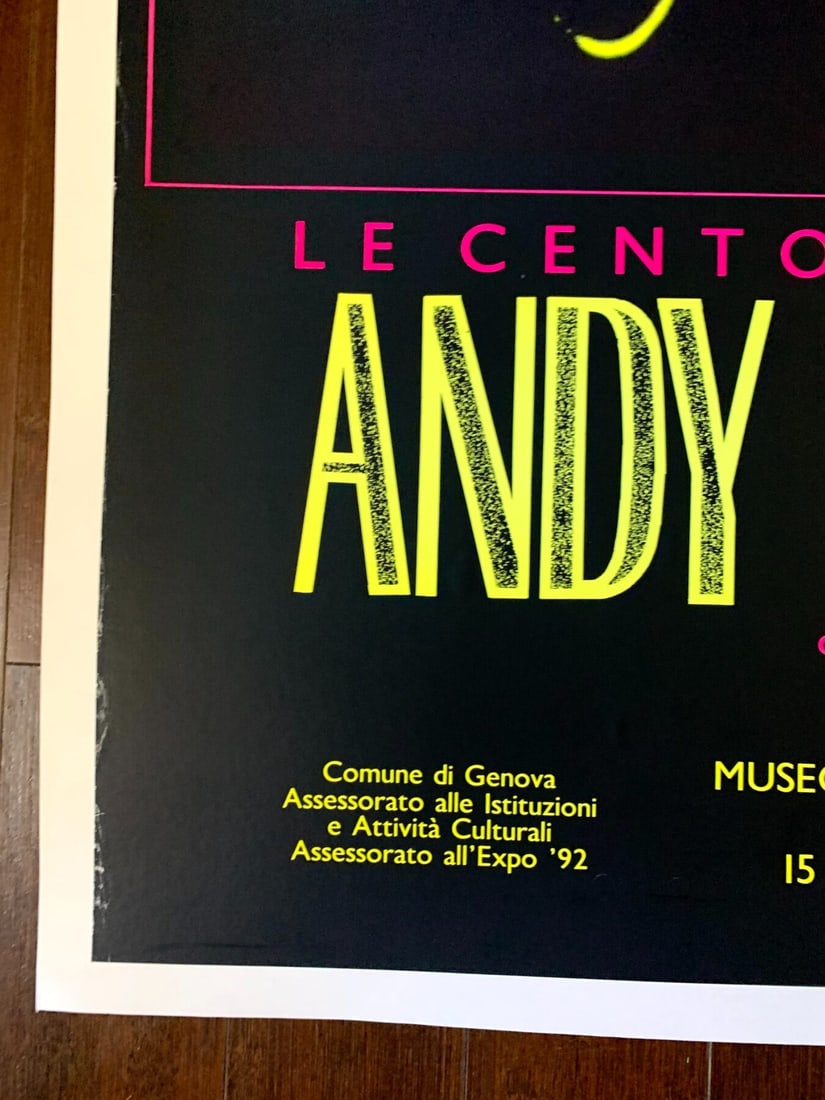 Andy Warhol - Le Cento Immagini De (1989) 27.75x39 Italian Exhibition Poster LB - 3