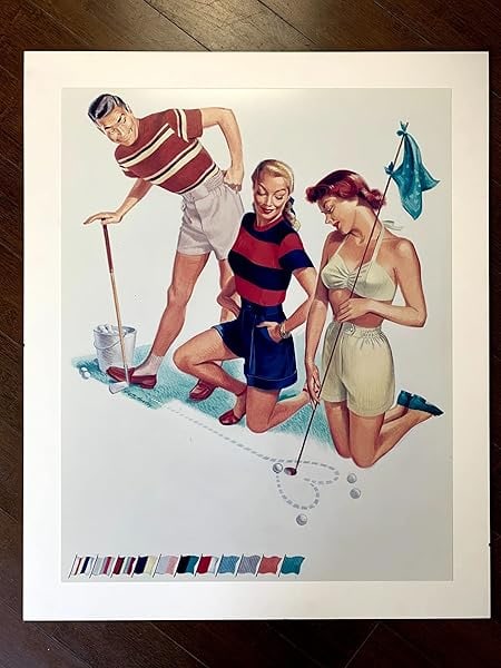 Jantzen Clothing Illustration - Artist Pete Hawley (1948) 21x26.5 US Ad Agency Photographic Print - (1 of 5)