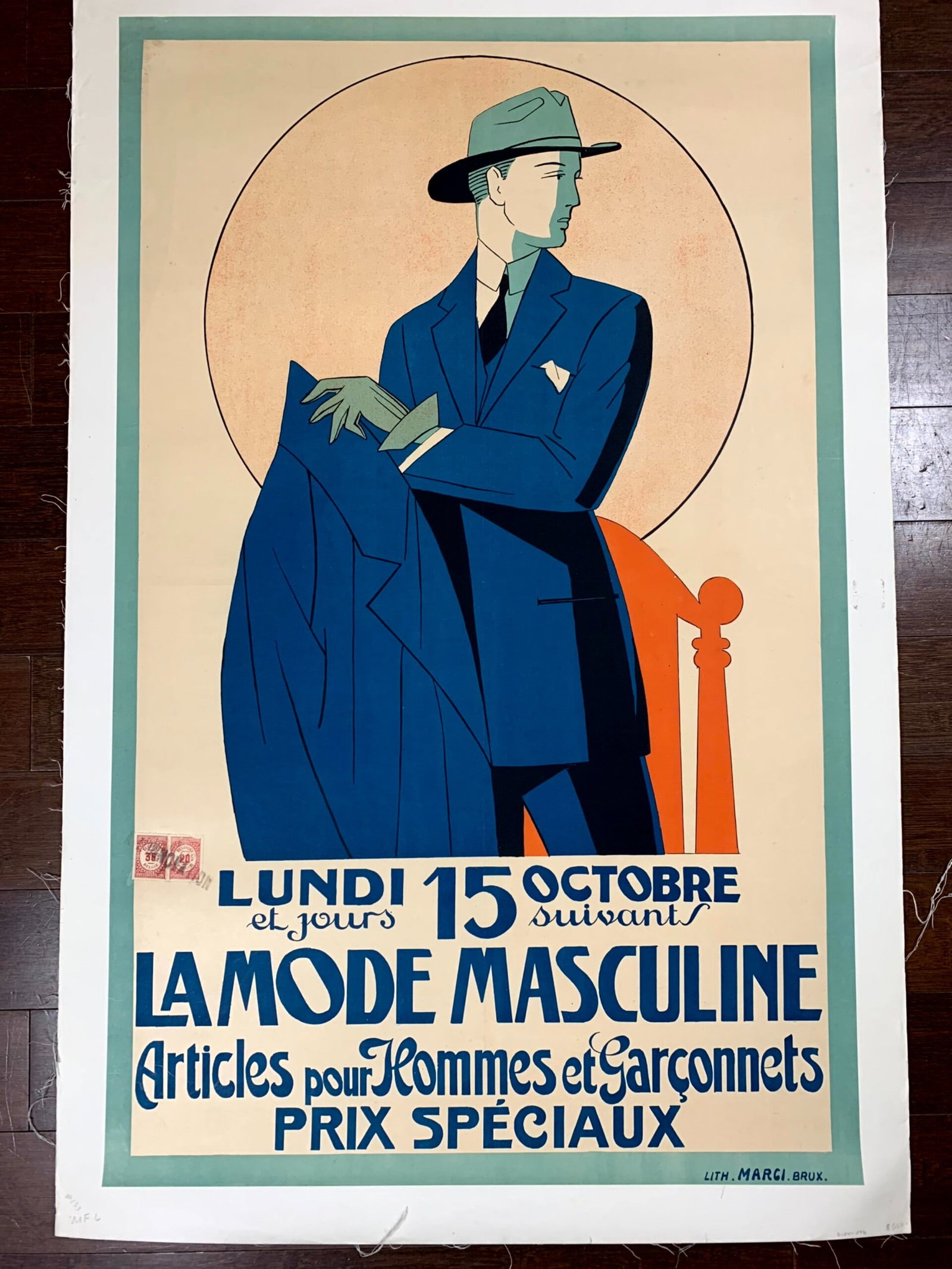 La Mode Masculine - Art By Margi (1932) 24x38 Belgian Advertising Poster LB (1 of 6)
