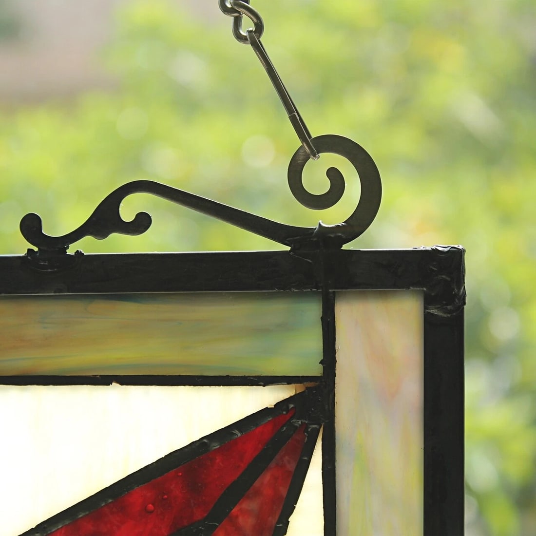 25" Stained Glass Window Hanging Panel Suncatcher - 6