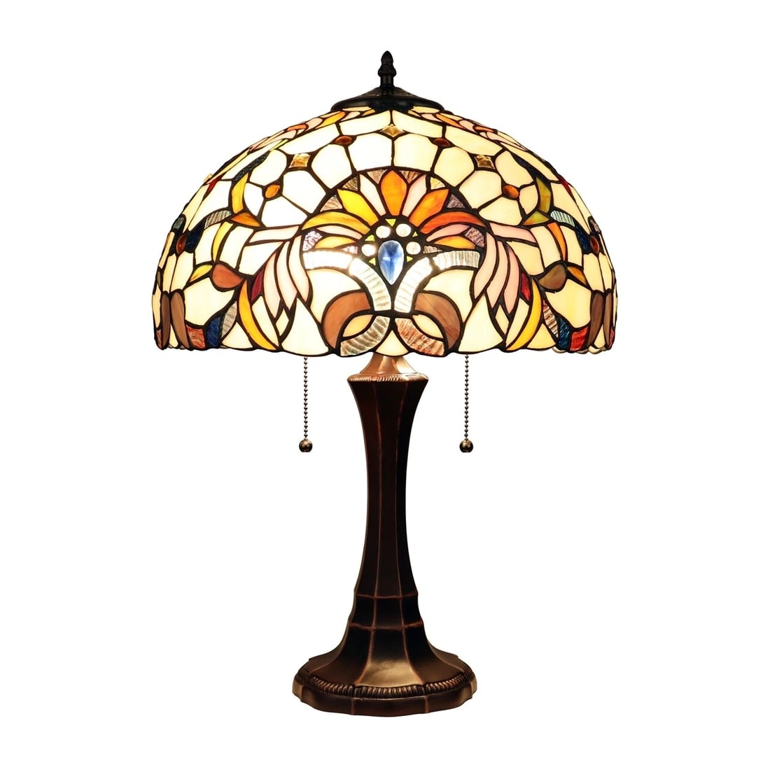 22.8" Stained Glass Table Lamp: Title: 22.8" Stained Glass Table Lamp Description: no description Reserve: $200.00 Shipping: Domestic: Flat-rate of $50.00 to anywhere within the contiguous U.S. International: Foreign shipp