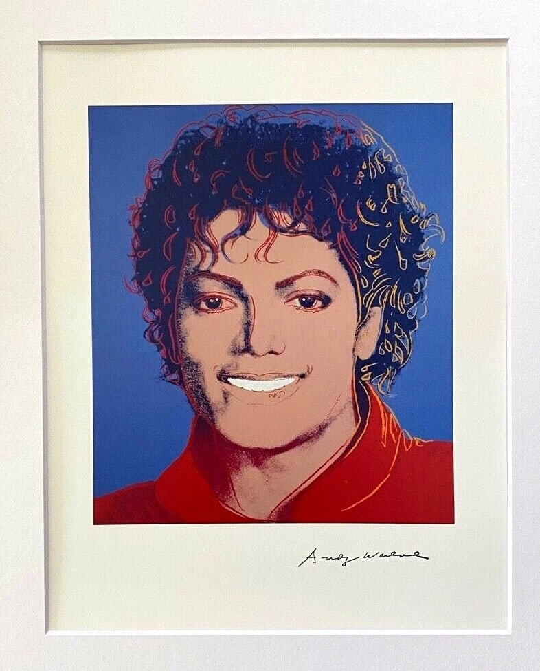 ANDY WARHOL | MICHAEL JACKSON SIGNED VINTAGE PRINT | MATTED AND FRAMED - 2