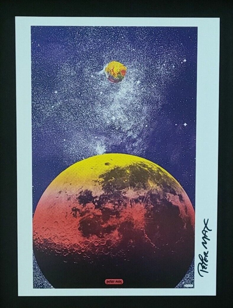 Peter Max | Vintage Print Signed | Mounted in a New 10x8in Frame - 2