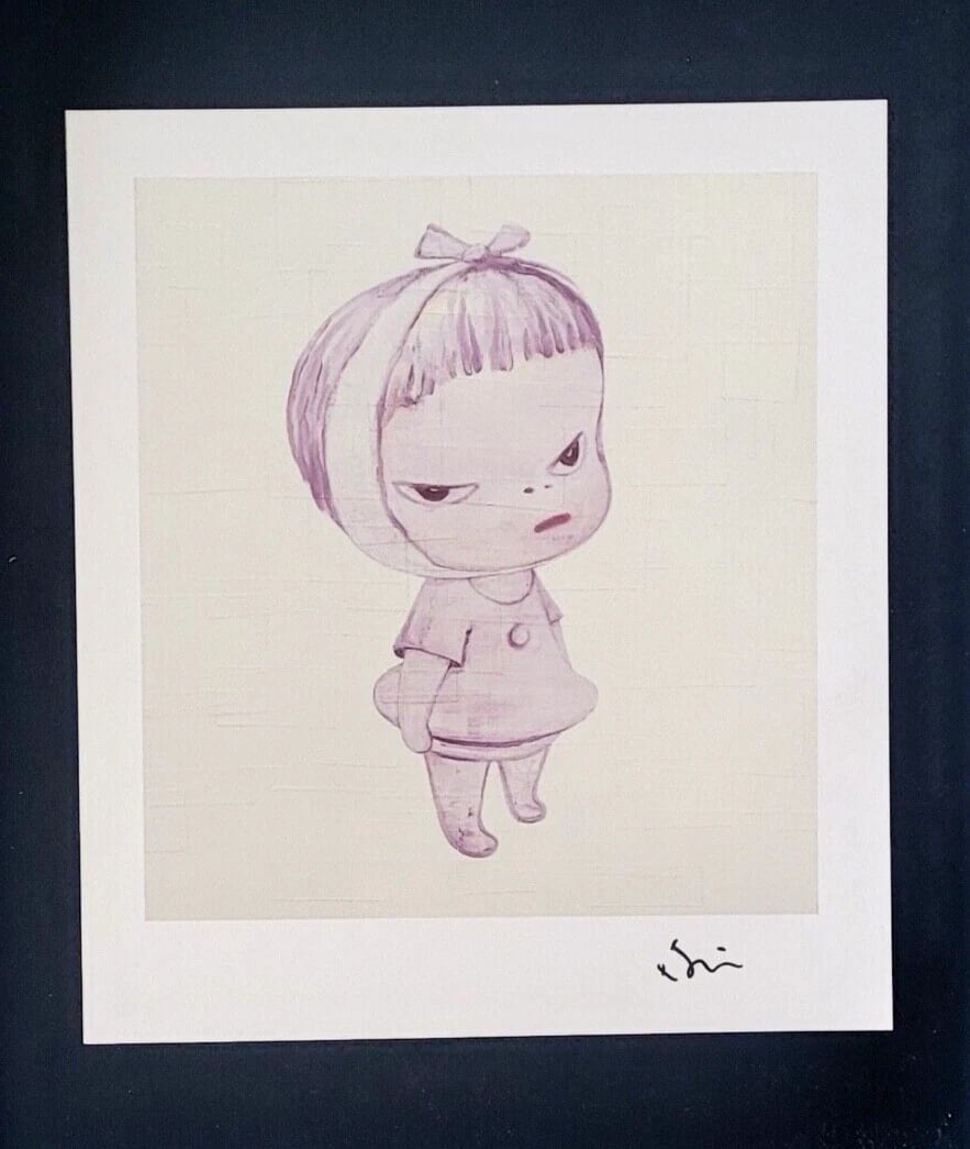 YOSHITOMO NARA | BEAUTIFUL PRINT FROM JAPAN | SIGNED MOUNTED AND FRAMED 14X11IN$ - 2