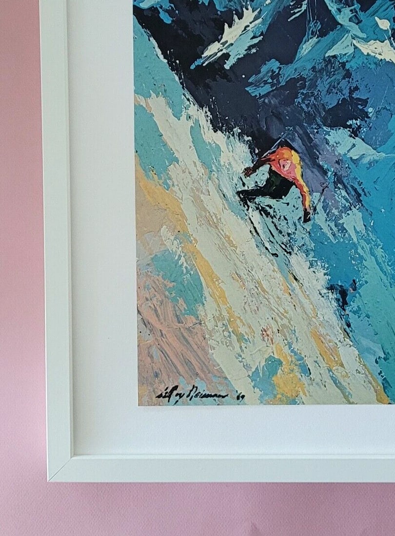 LeRoy Neiman " SKI" Signed Pop Art Mounted and Framed in New 16x12 LS^ - 3