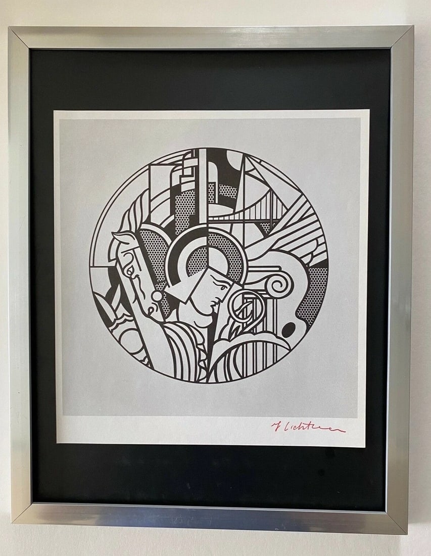 Roy Lichtenstein | Vintage 1970 Signed | Mounted 11x14 Offset Lithograph | Bid!: Up for Auction this Beautiful and Scarce Vintage 1972 Offset Lithograph Roy Lichtenstein "DESIGN FOR MUSEUM POSTER" Stamp Signed Art Print is about 9 X 9 in. This piece is mounted on a 11 x 14 in. bla