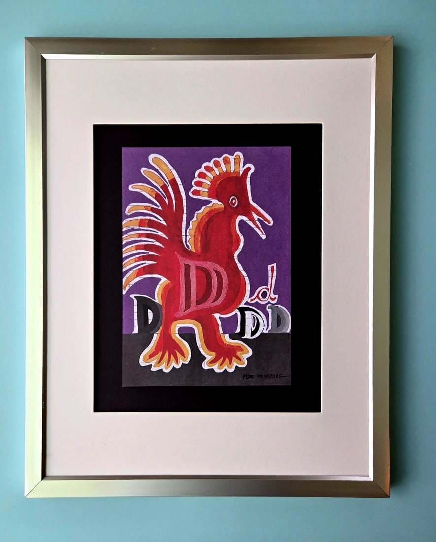 PEDRO FRIEDEBERG VINTAGE SIGNED PRINT + ICONIC SURREAL + FRAMED ART (1 of 3)